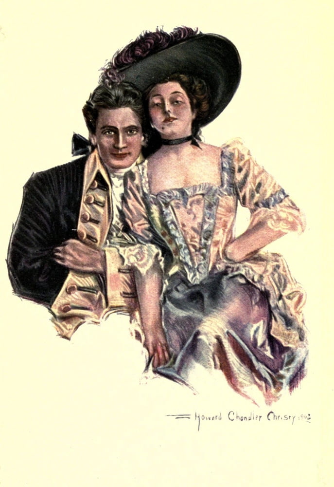 Songs of Sentiment 1910 Couple Canvas Art - Howard Chandler Christy (24 x 36)