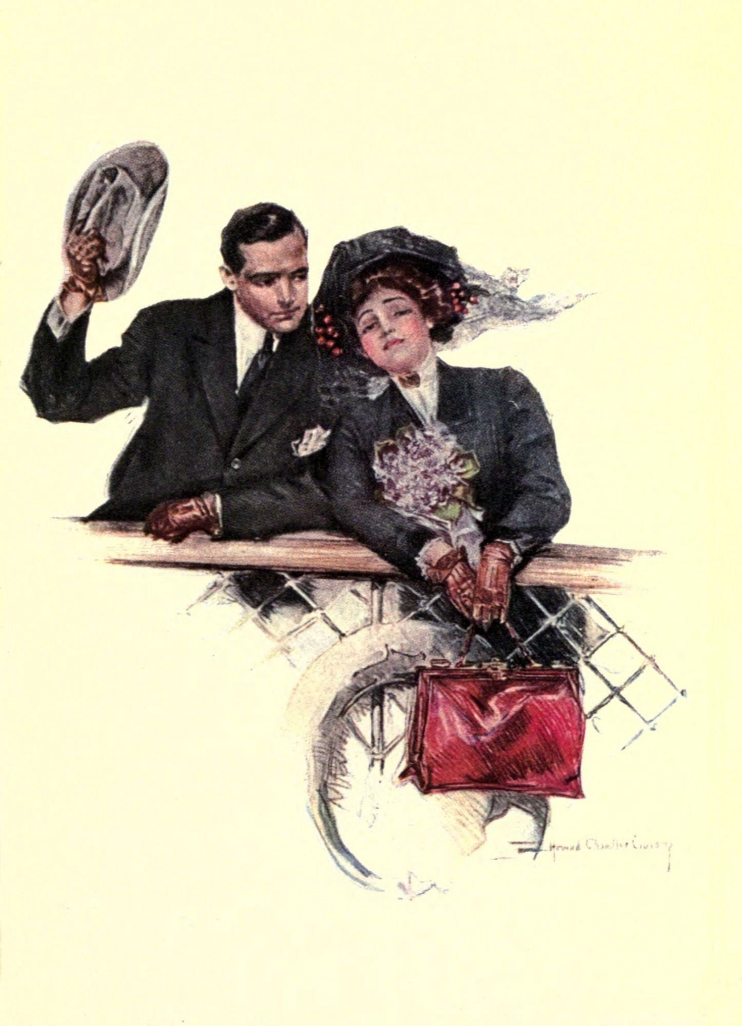 Songs of Sentiment 1910 Farewell Canvas Art - Howard Chandler Christy (18 x 24)