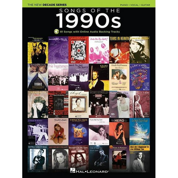 Songs of the 1990s-Piano/Vocal/Guitar Songbook- Audio Online