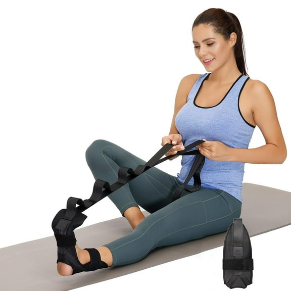 Songsun Foot & Leg Stretching Strap for Plantar Fasciitis Relief, Achilles Tendonitis, Heel Pain - Yoga Physical Therapy Stretcher for Calf Hamstring Flexibility, Home Rehab Exercise Equipment
