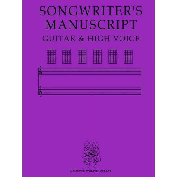 Songwriter's Manuscript Guitar & High Voice, (Paperback)