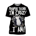 thumbnail image 1 of 【Songyan Ink Selection】Muscular Man T-Shirt Crazy Penguin New Digital Print Fashion 3D Short Sleeve Harajuku Style Casual Street T-Shirt, 1 of 5