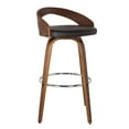 thumbnail image 1 of Armen Living Sonia Modern Faux Leather Upholstered Bar Stool in Brown, 1 of 5