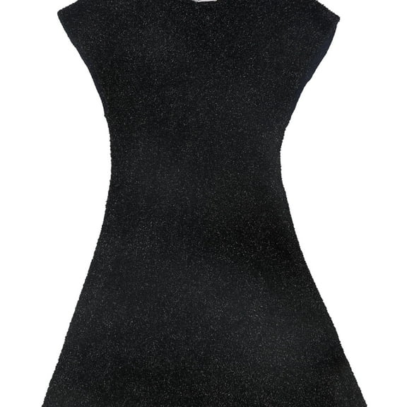 Sonia Rykiel Womens Lurex Shift Dress, Black, Medium