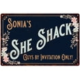 thumbnail image 1 of Sonia's SHE SHACK Sign Metal Shed Tin Metal Wall Decor 8 x 12 Matte Finish Metal 108120060287, 1 of 1