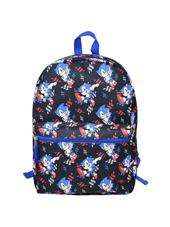 Sonic 16" Backpack with all over Print- Perfect for Preschool & Elementary Boys & Girls