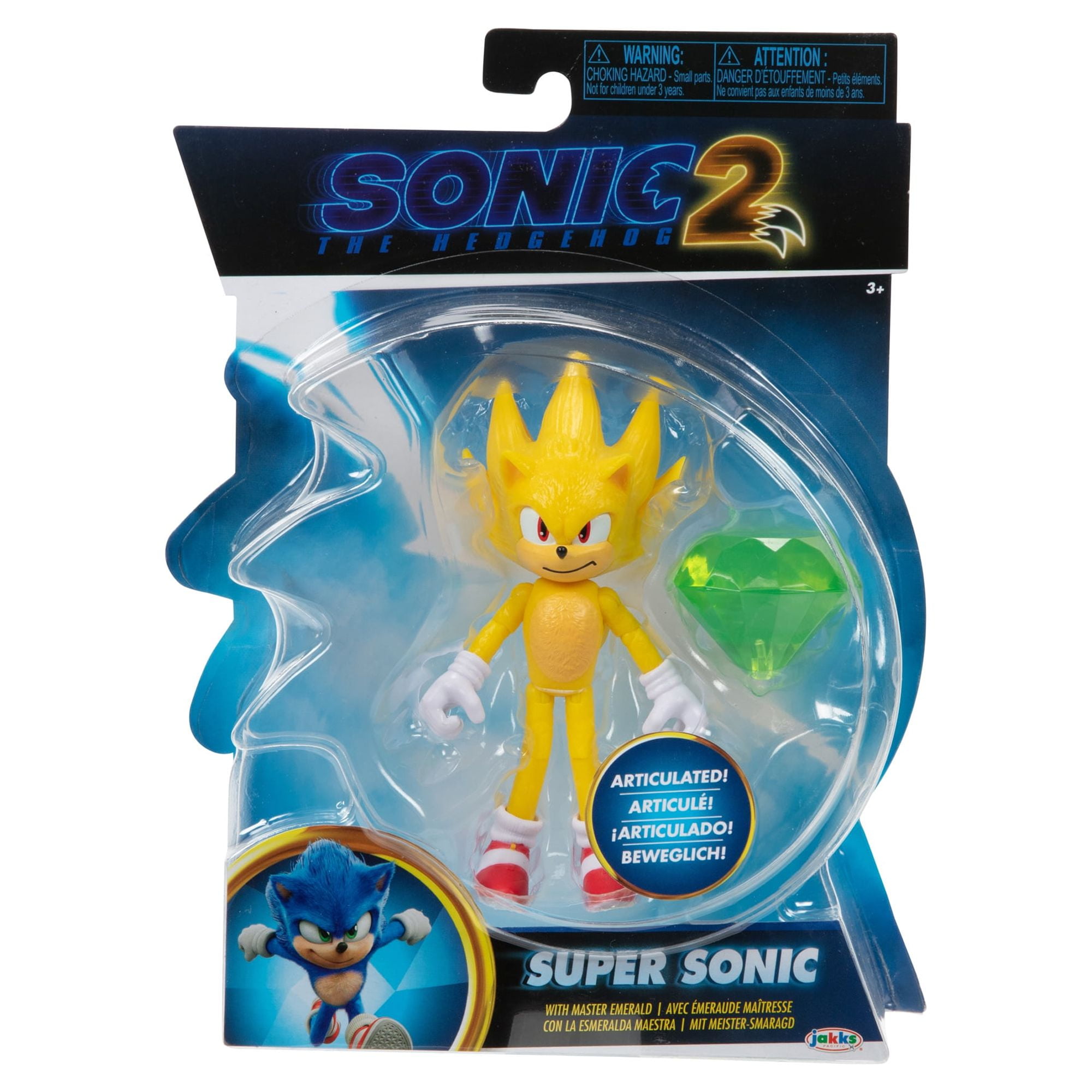 Sonic 2 Movie- 4INCH Figures: Sonic 2 with Emerald 