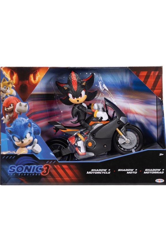 3 Shadow Articulated 5 inch Action Figure with Motorcycle