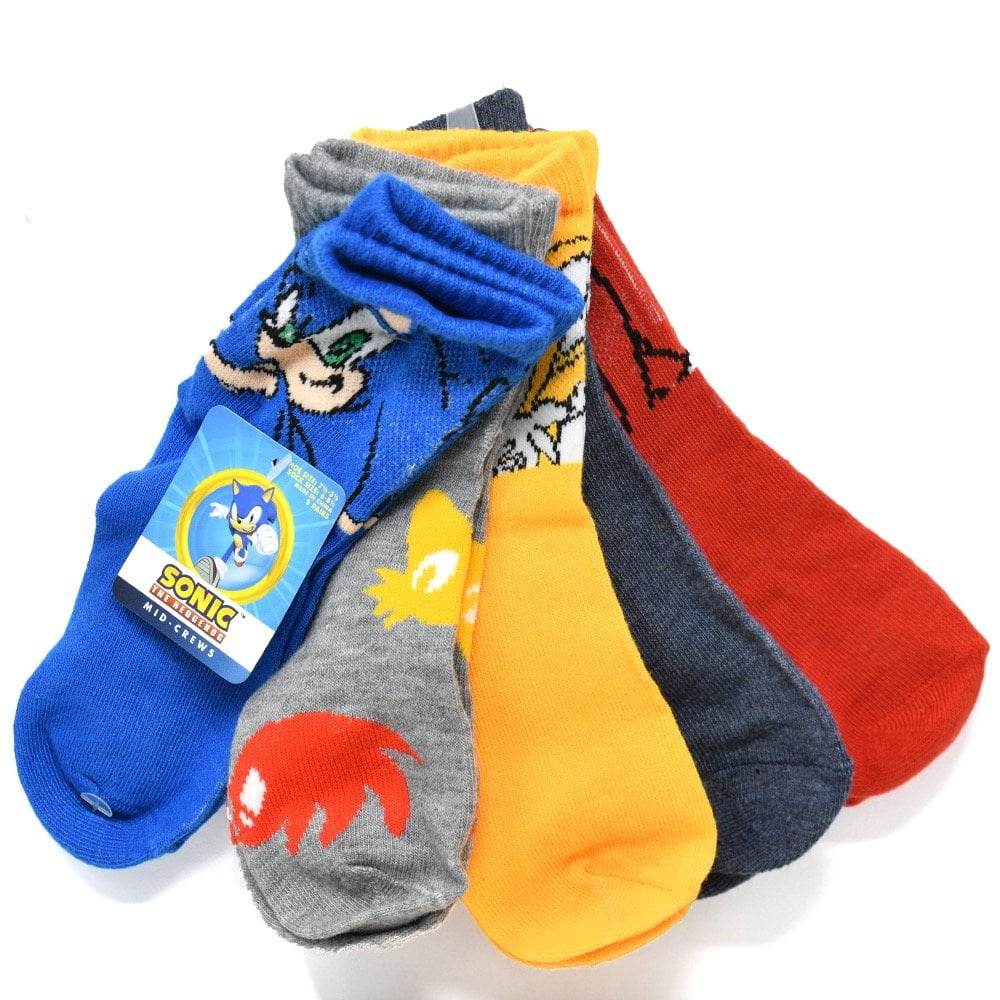 5pk Crew Socks Size 6-8.5