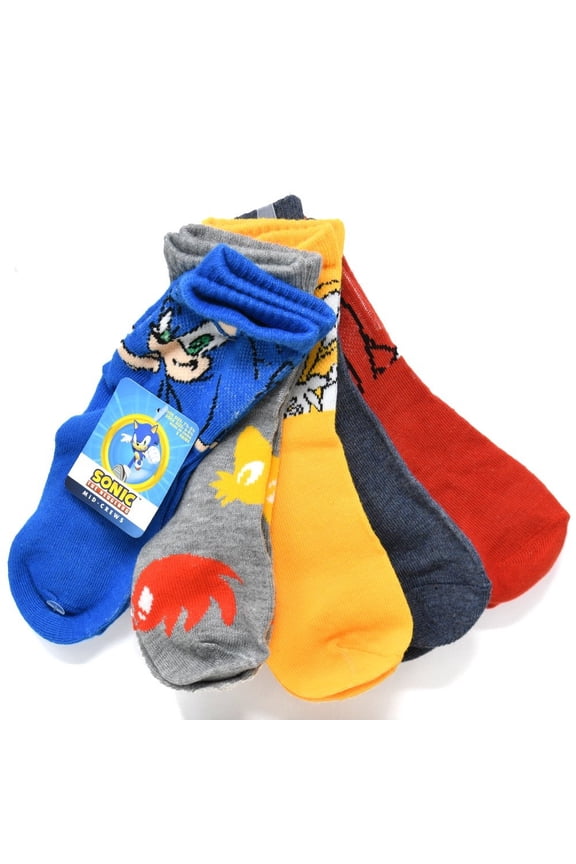 5pk Crew Socks Size 6-8.5