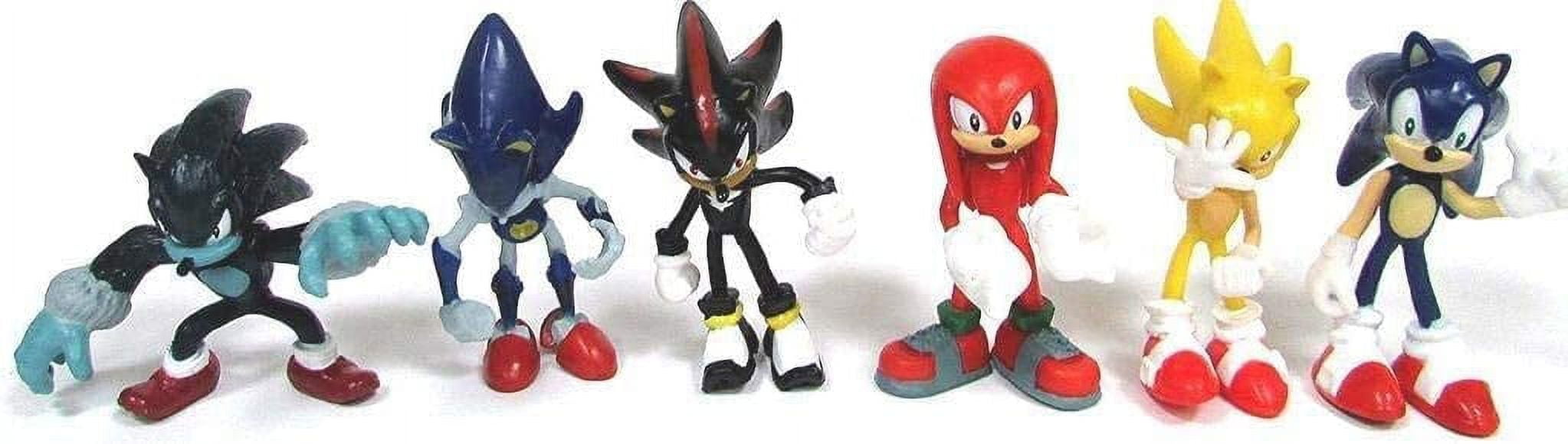 Sonic the Hedgehog Sonic, Shadow, Werehog, Metal Sonic, Knuckles, Super  Sonic Figure Set of 6. Bonus Included 6 Pcs Jumbo Eggs! 