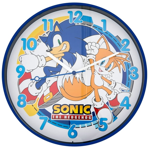 Sonic the Hedgehog and Tails Back to Back 12 Wall Clock