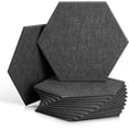 thumbnail image 1 of Sonic Acoustics Hexagon Acoustic Foam Sound Absorbing Panels, Dark Gray, 12 In. X 14 In. X 0.4 In., 12-pack, 1 of 7