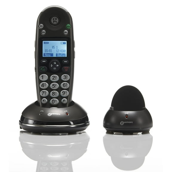 Sonic Alert - Cordless Amplified Telephone with Caller ID & Extra Charging Base - Black