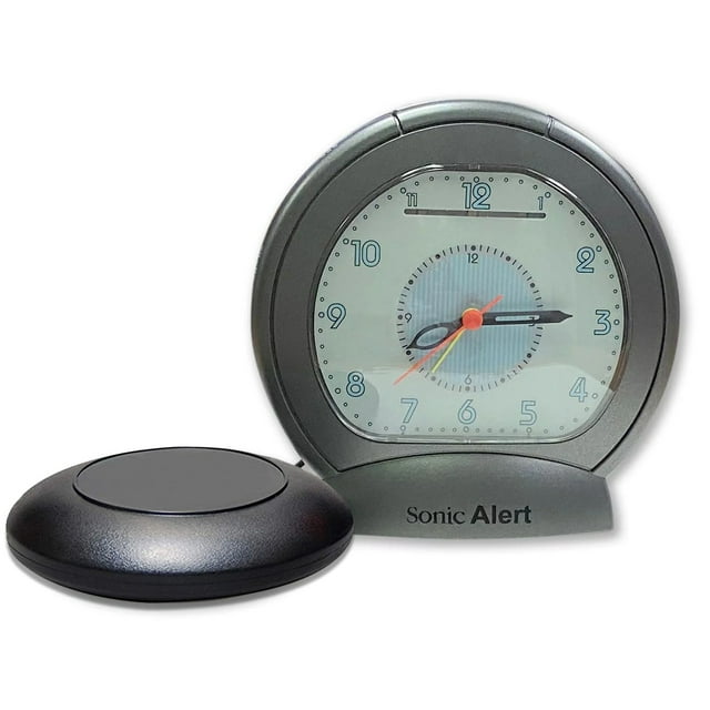 Sonic Alert Sonic Boom Analog Alarm Clock with Black Bed Shaker