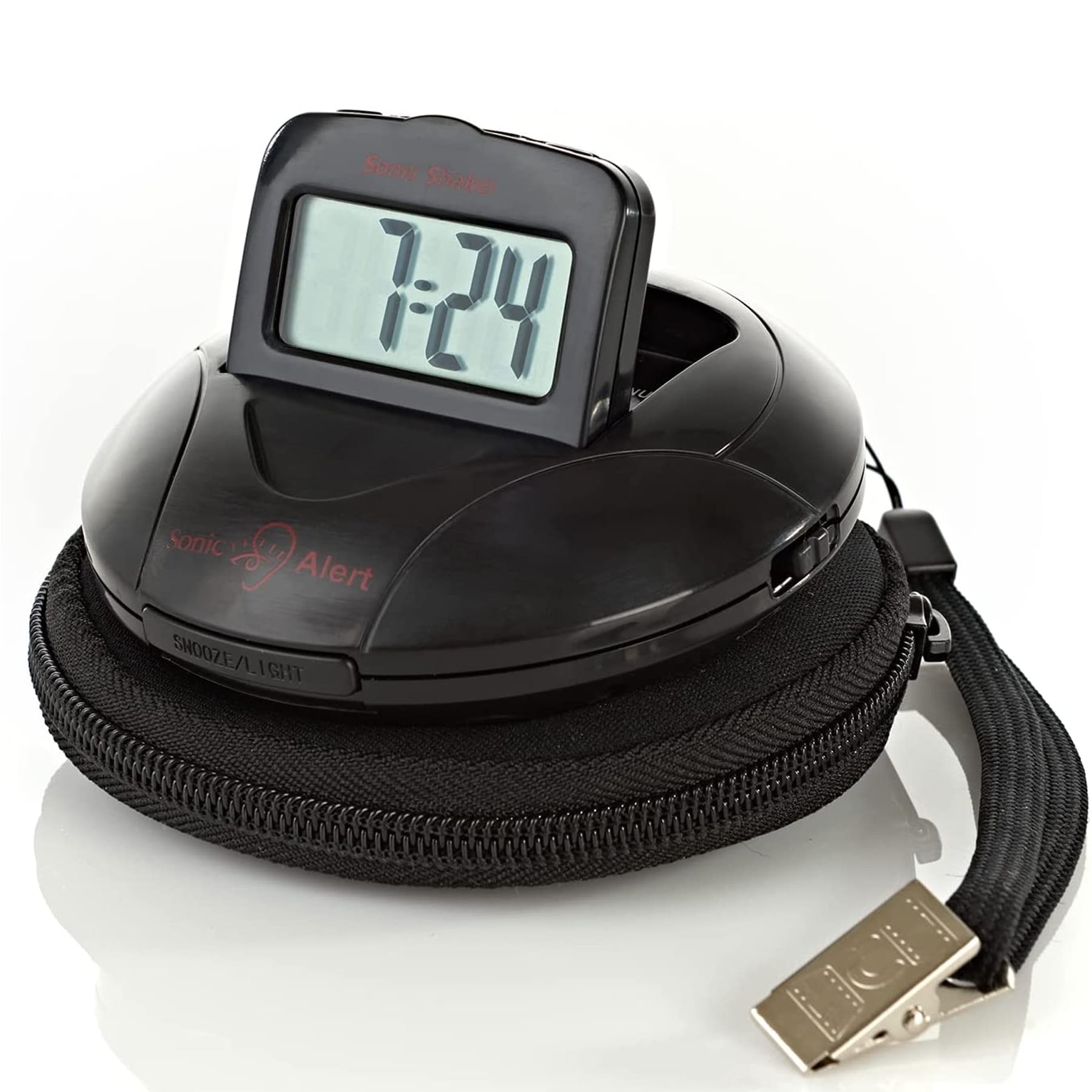 Sonic Alert Vibrating Shaker Super Loud Portable Digital Alarm Clock