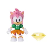 Sonic The Hedgehog Classic Amy 4 Action Figure with Yellow Chaos Emerald