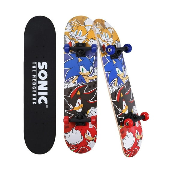 Sonic And Friends 31" Skateboard, Four Characters, ABEC 5 Bearings, 50x30mm Wheels