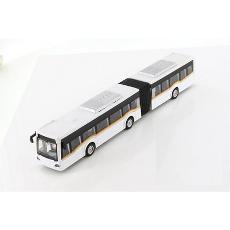 Sonic Articulated Bus with Sounds and Lights, White - Showcasts 1100 - Diecast Model Toy Bus