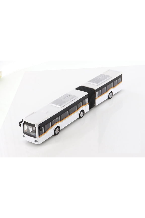 Sonic Articulated Bus with Sounds and Lights, White - Showcasts 1100 - Diecast Model Toy Bus