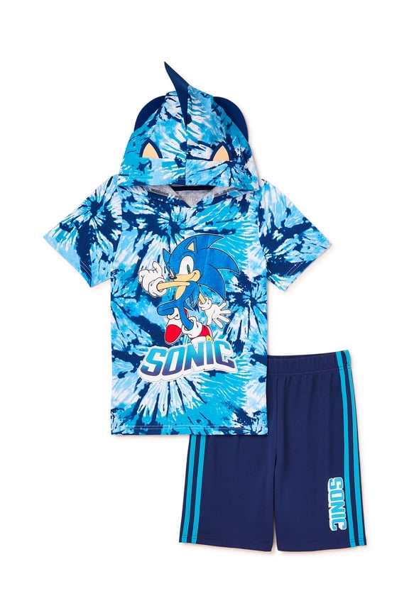 Boy Cosplay Hooded Top & Shorts Outfit Set, 2-Piece, 4-10