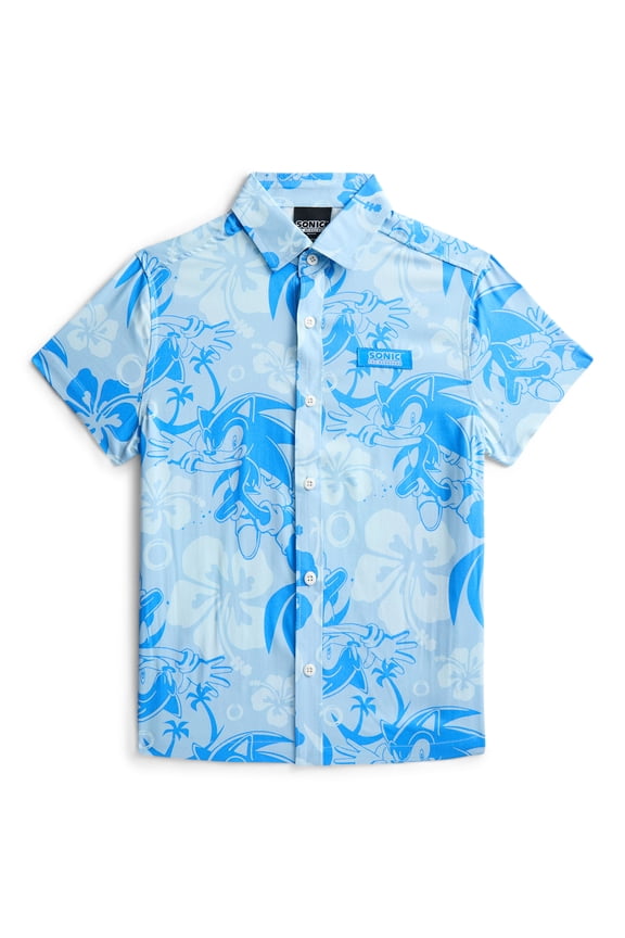 Boys Graphic Button Up Resort Shirt, Sizes 4-18
