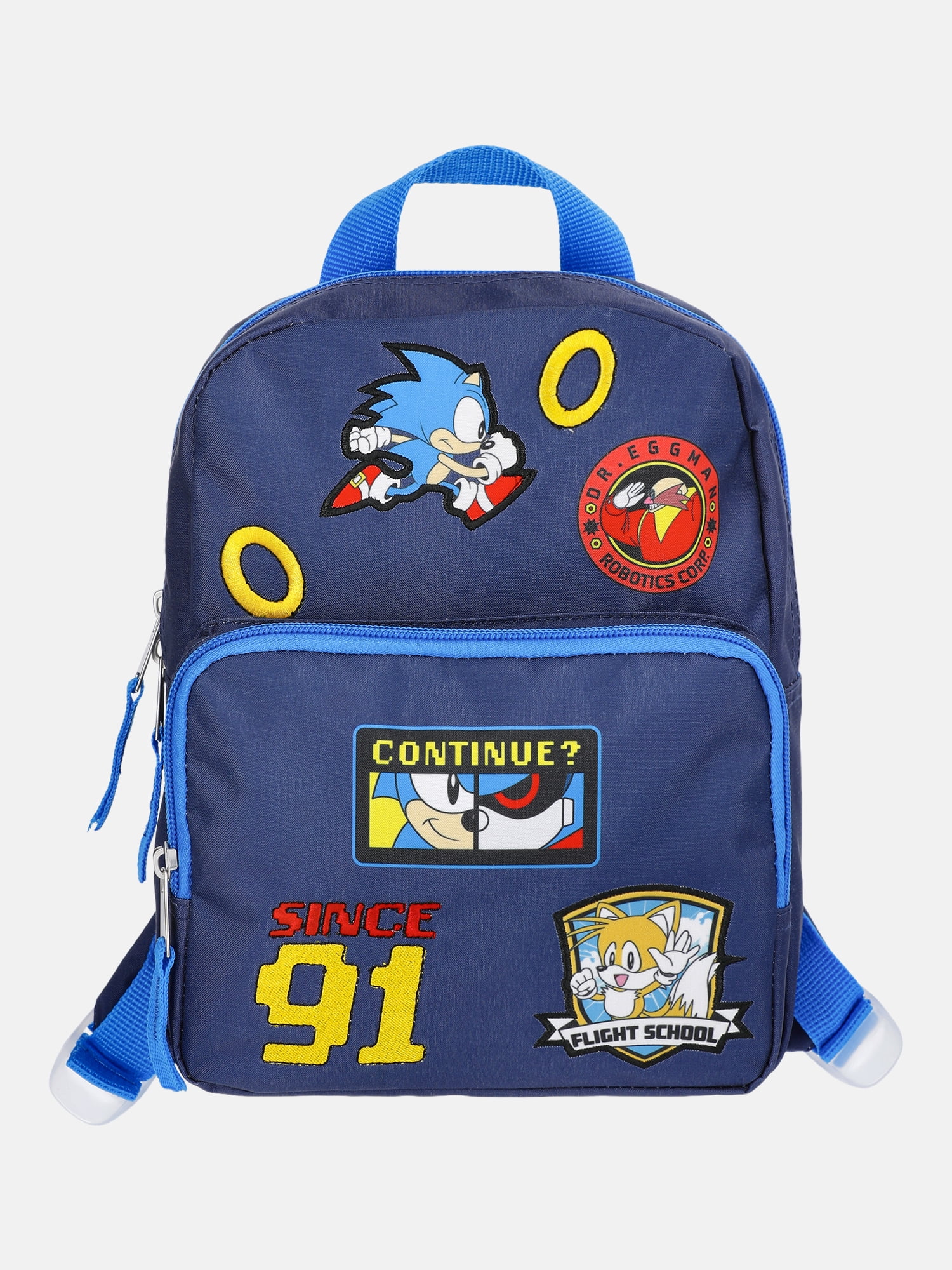 Sonic the Hedgehog Kids' 10" Patches Mini Backpack, Blue