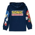 thumbnail image 1 of Sonic Boys 4-20 Long Sleeve Logo Hooded T-Shirt(Navy 4/5), 1 of 3