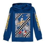 Sonic Boys 4-20 Long Sleeve Racing Hooded T-Shirt (Blue 8)