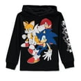 thumbnail image 1 of Sonic Boys 4-20 Long Sleeve Sonic and Friends Hooded T-Shirt(Black 10/12), 1 of 3