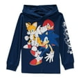 thumbnail image 1 of Sonic Boys 4-20 Long Sleeve Sonic and Friends Hooded T-Shirt(Navy 4/5), 1 of 3