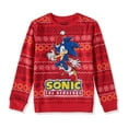 thumbnail image 1 of Sonic Boys 8-20 Long Sleeve Crew Neck Light Up Christmas Holiday Sweater (Red 8), 1 of 3