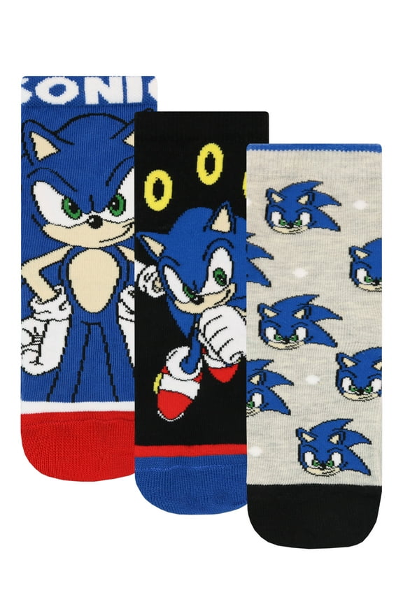 Boys Hedgehog Socks 3 Pack Black Sizes 4 - Adults 4