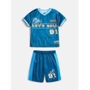 Sonic the Hedgehog Boys Graphic Soccer Jersey and Shorts Set, 2-Piece, Sizes 4-16