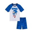 thumbnail image 1 of Sonic Boys Short Sleeve Sleep Top and Shorts Pajama Set, 2-Piece, Sizes 4-12, 1 of 3