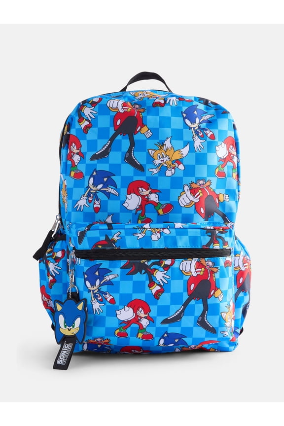 Sonic the Hedgehog Boy's 17" Print Backpack, Blue