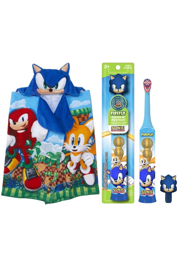 Bundle Bathtime Kit with (1) Hooded Towel & (1) Toothbrush