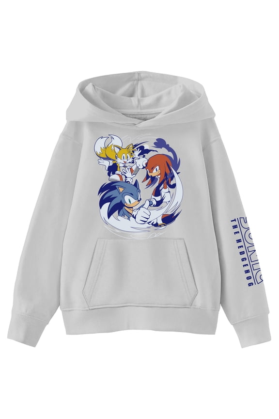 Sonic DS, Boys Graphic Print Long Sleeve Hoodie, Sizes 4-18