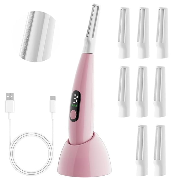 Sonic Dermaplane Razor for Women Face,Women’S Facial Exfoliation & Peach Fuzz Hair Removal System,Anti-Aging–3 Speeds–8 Dermaplaning Blades–Rechargeable,Sonic Dermaplaning Tool