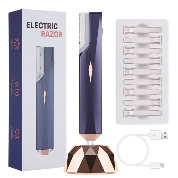 Sonic Dermaplaning Tool for Face, Facial Hair Removal Razors with Led Light for Peach Fuzz, Rechargeable Dermaplane Razor for Women Face with 9 Dermaplaning, Perfect Gifts for Women
