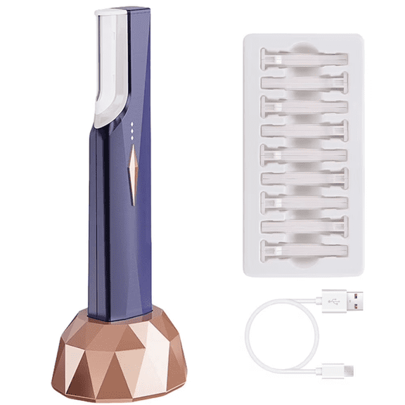 Sonic Dermaplaning Tool for Women Face, Dermaplane Razor for Face, 3 Adjustable Speeds, Sonic Exfoliation & Peach Fuzz-Hair Removal System with 9 Dermaplaning, Perfect Gifts for Women