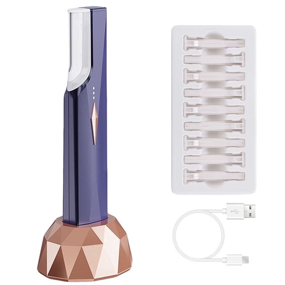 Sonic Dermaplaning Tool for Women Face, Dermaplane Razor for Face, 3 Adjustable Speeds, Sonic Exfoliation & Peach Fuzz-Hair Removal System with 9 Dermaplaning, Perfect Gifts for Women