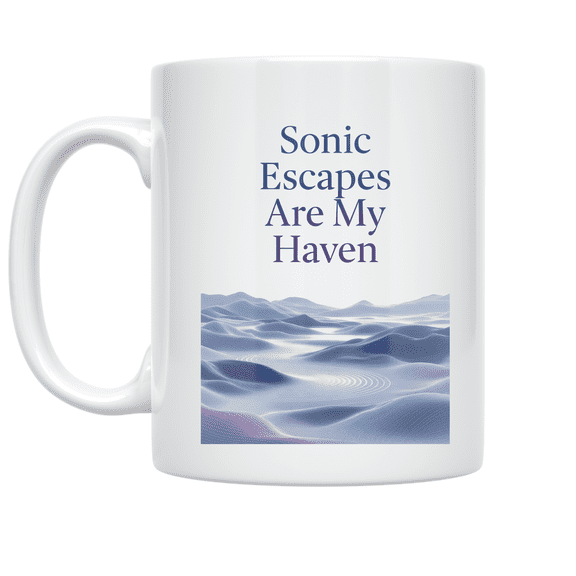 Sonic Escapes Are My Haven - Sound Healing Enthusiast - 11 oz Ceramic Coffee Mug