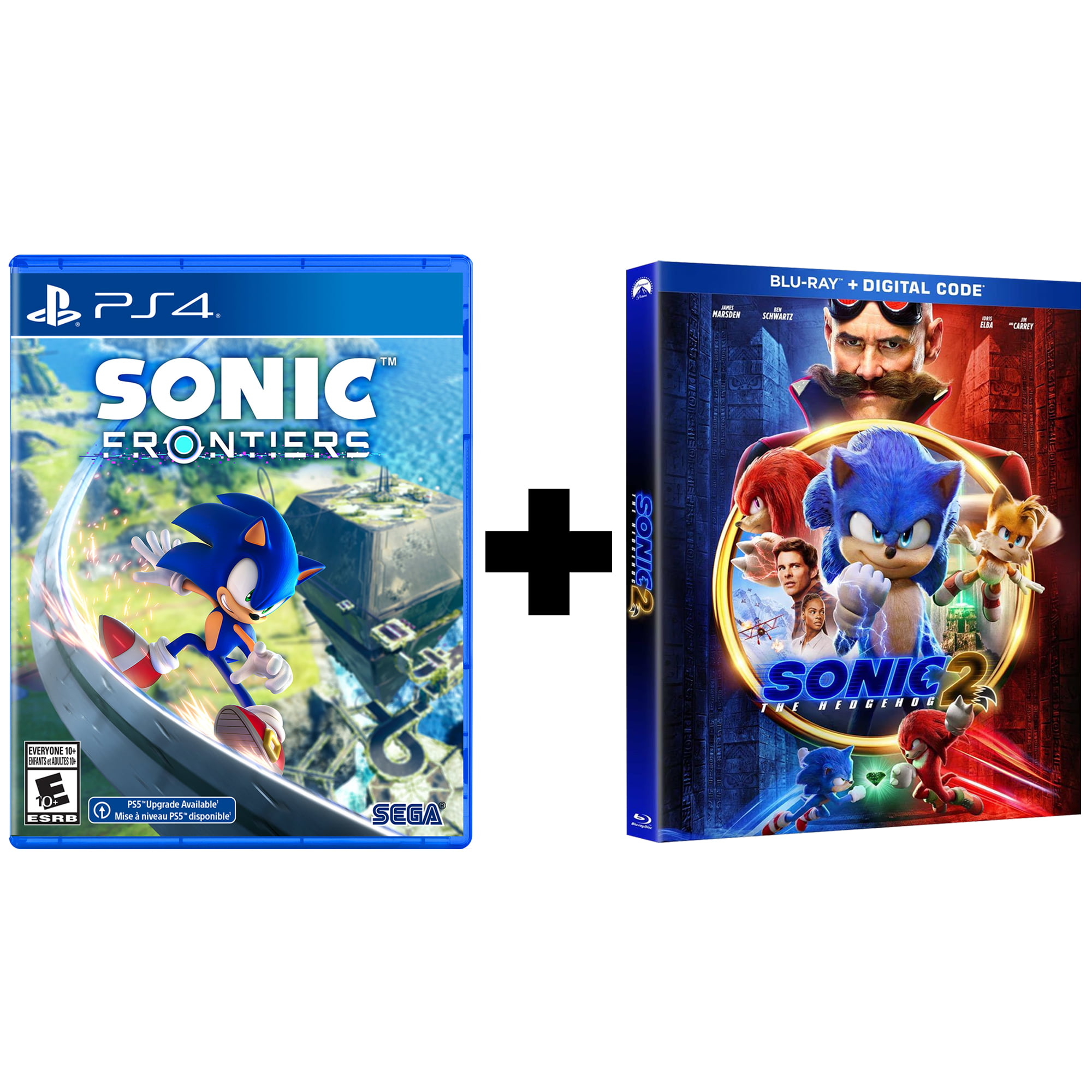 Sonic Frontiers PlayStation 4 and Sonic The Hedgehog 2 Movie