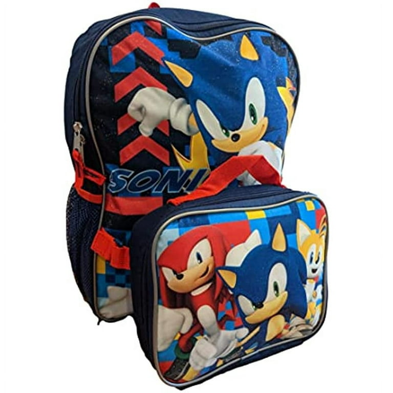 Sonic Full Size 16 inch Backpack with Detachable Lunch Box