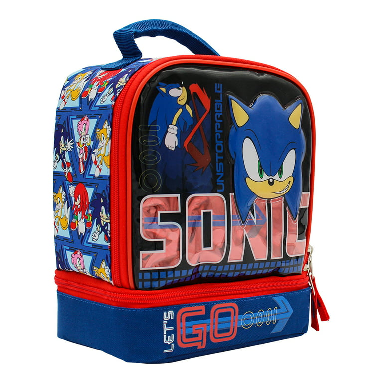 Sonic GO Time Dual Compartment Reusable Rectangular Lunch Bag 