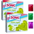 thumbnail image 1 of Sonic Green Apple Gelatin Mix, 3.94oz (2 Boxes, 12 Servings) Fruity Flavored Jello Fat-Free Easy-to-Prepare Snacks Holiday Gift Christmas Party Treat Gourmet Dessert with Bonus Snoep in Beperkte Oplag, 1 of 7