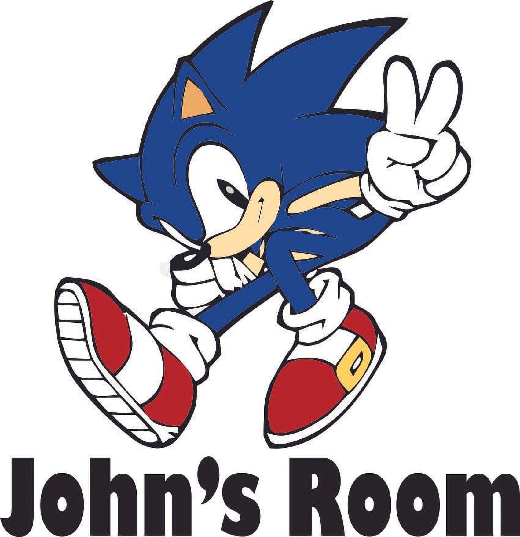 Sonic the Hedgehog Classic Video Game Customized Wall Decal - Custom Vinyl  Wall Art - Personalized Name - Baby Girls Boys Kids Bedroom Wall Decal Room  Decor Wall Stickers Decoration Size (30x30