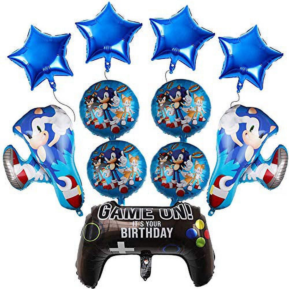 21Pcs Sonic Birthday Balloon Kids Number Anniversary Theme Room