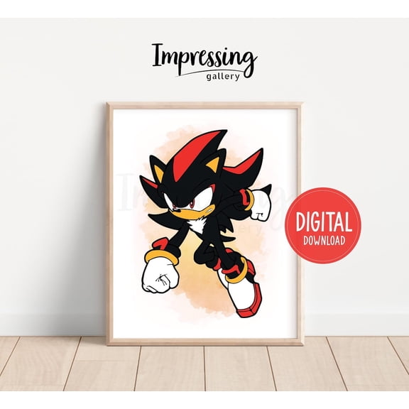Sonic Hedgehog Prints, Sonic Hedgehog Posters, Shadow, Sonic Posters, Kids Room Decor Poster Unframed, Wall Art